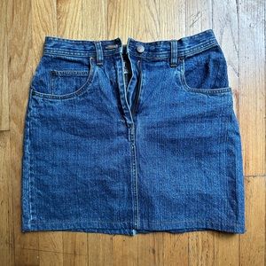 Vintage denim mini skirt